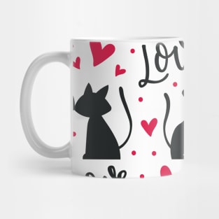 Sweet, Couple, Cat, Heart, Love, Spread, Romance, Gift, Mug